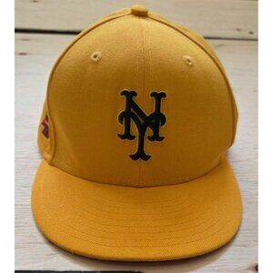 New Era Cooperstown 59FIFTY NY Mets Hat 7 1/2 Yellow Shea Stadium Patch